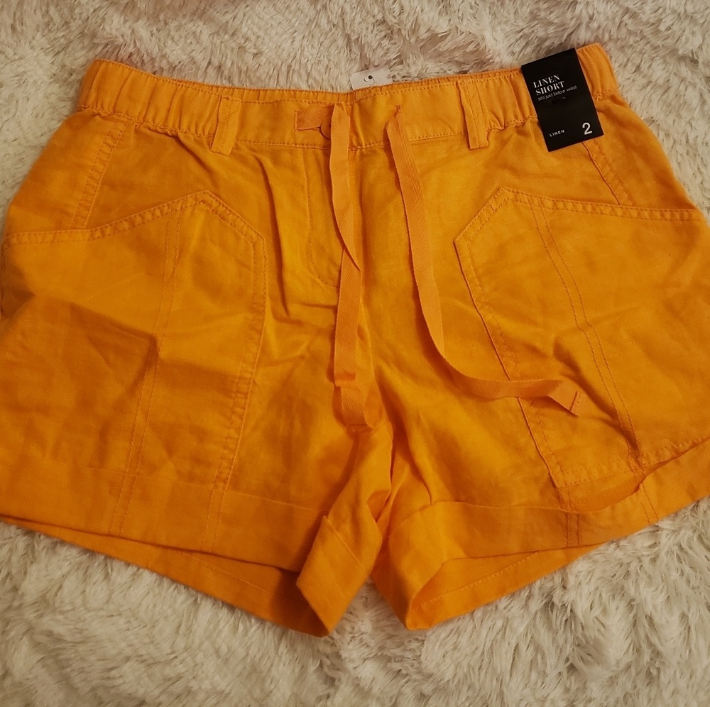NY & Co. NWT orange linen shorts